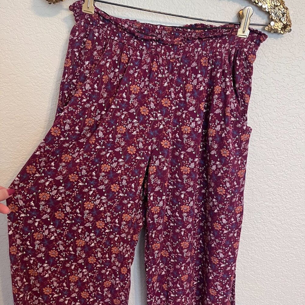 Mossimo Floral Boho Print Palazzo Pants Women Size S